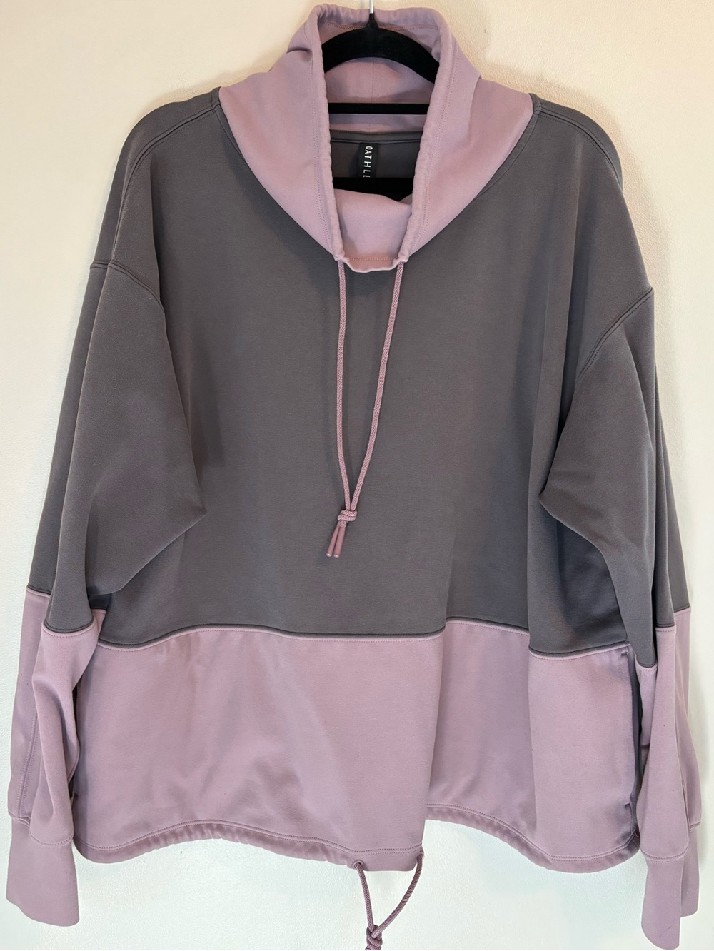 Athleta Colorblock Funnel Neck Sweatshirt Pullover Medium